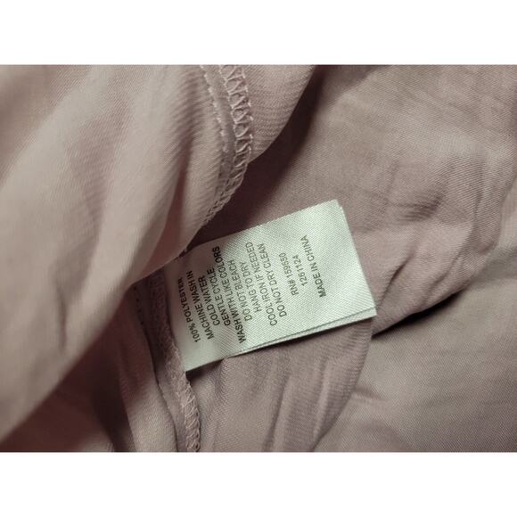 Maison d' Amelie NWT Tie Neck Dusty Pink Mauve Size XS 3/4 Sleeve Blouse Shirt - Picture 5 of 6